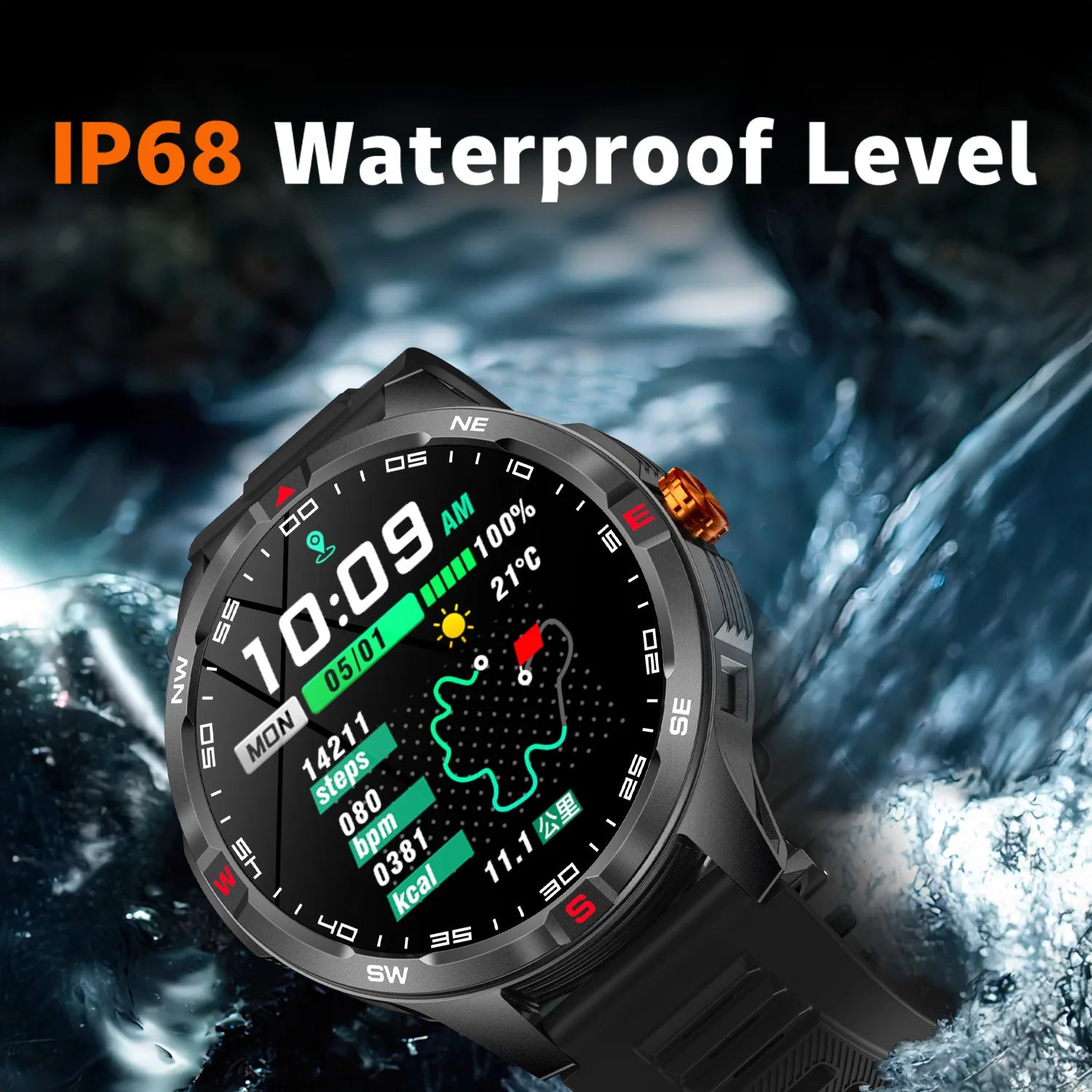 NEW 1000mAh Battery Smart Watch Wireless Call Answer